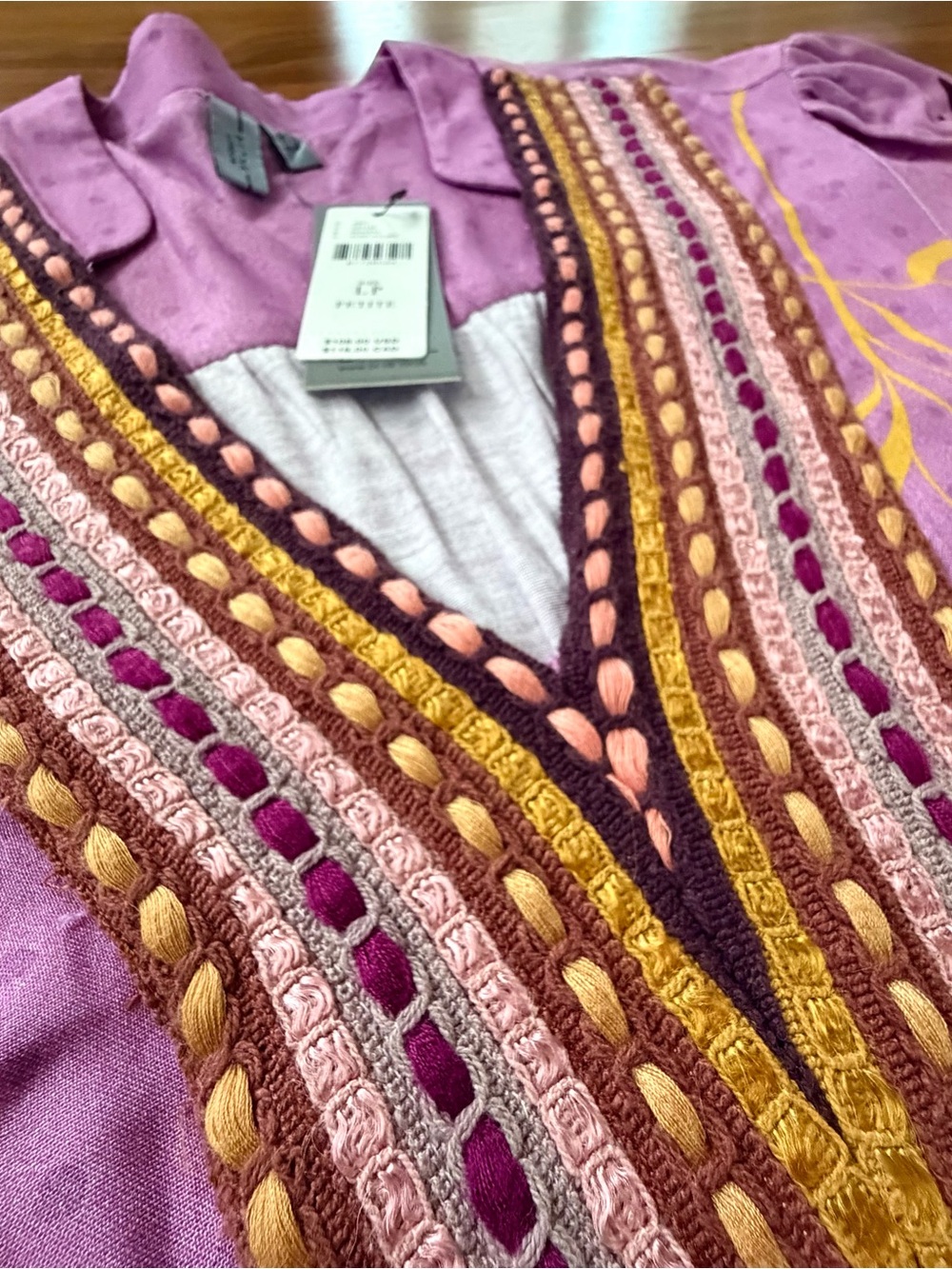 NWT Anthropologie Bl-nk London Women’s Stephanie Top Blouse Tunic Size L Petite - Picture 4 of 16